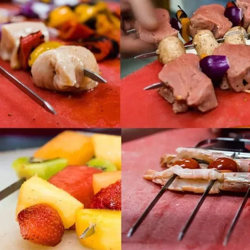 GrillMaster™ Tri-Spike: Revolutionerende 3-vejs grillspyd til perfektion hver gang 