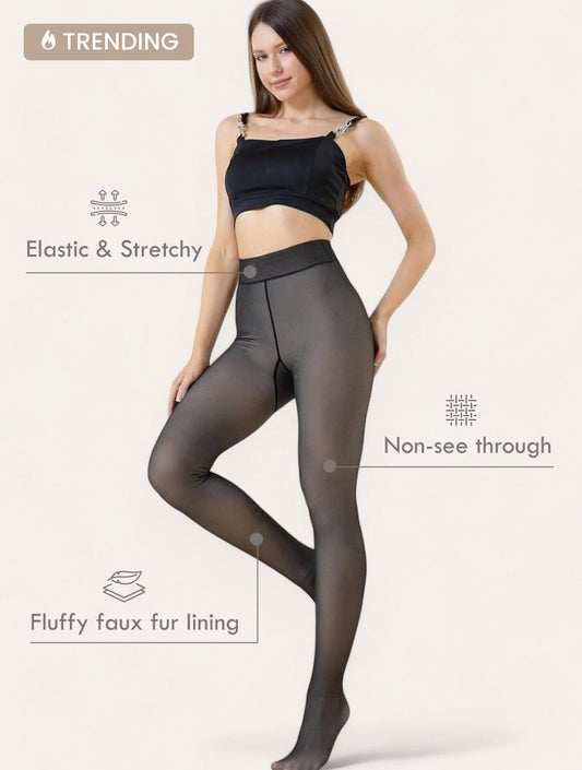 WarmGlam™ vintertights - Varme med blødt fleecefor