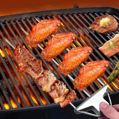 GrillMaster™ Tri-Spike: Revolutionerende 3-vejs grillspyd til perfektion hver gang 