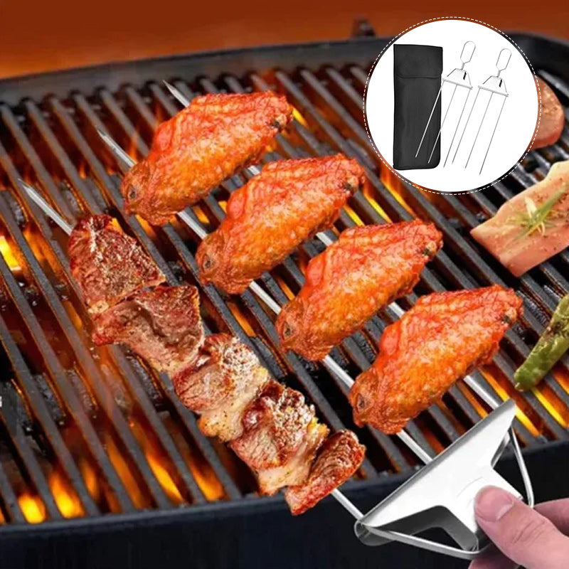 GrillMaster™ Tri-Spike: Revolutionerende 3-vejs grillspyd til perfektion hver gang 