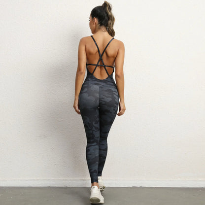 Rygløs sporty jumpsuit: Perfekt til yoga og fitness - stil møder komfort