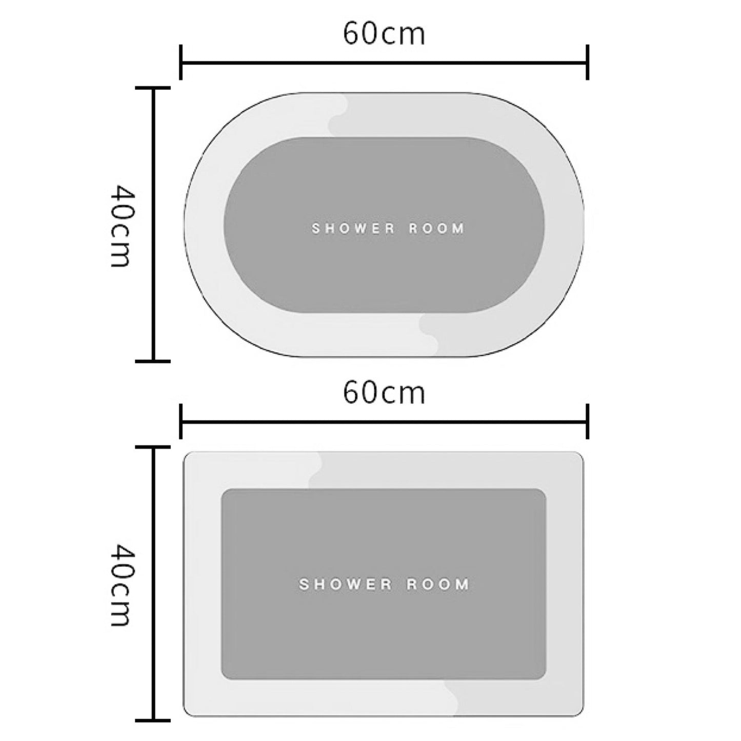 Bademåtte - Superabsorberende Diatomite måtte